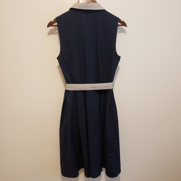 Jones New York Sport Sleeveless Shirt Dress with Pockets and Belt - Picture 2 of 5